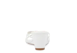 Journee Collection Womens Blayke Wedge Slip On Sandal - White -Rack Room Footwear Sales US 01 203653 04