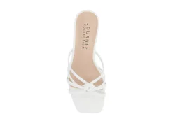Journee Collection Womens Blayke Wedge Slip On Sandal - White -Rack Room Footwear Sales US 01 203653 05