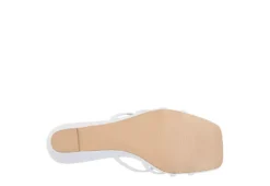 Journee Collection Womens Blayke Wedge Slip On Sandal - White -Rack Room Footwear Sales US 01 203653 06