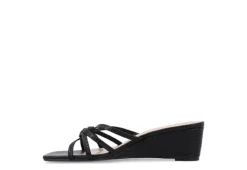 Journee Collection Womens Blayke Wedge Slip On Sandal - Black -Rack Room Footwear Sales US 01 203654 03