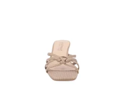 Journee Collection Womens Blayke Wedge Slip On Sandal - Taupe -Rack Room Footwear Sales US 01 203694 02