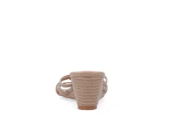 Journee Collection Womens Blayke Wedge Slip On Sandal - Taupe -Rack Room Footwear Sales US 01 203694 04