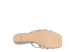 Journee Collection Womens Blayke Wedge Slip On Sandal - Taupe -Rack Room Footwear Sales US 01 203694 06