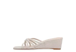 Journee Collection Womens Blayke Wedge Slip On Sandal - Beige -Rack Room Footwear Sales US 01 203696 03