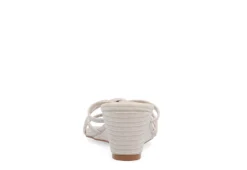 Journee Collection Womens Blayke Wedge Slip On Sandal - Beige -Rack Room Footwear Sales US 01 203696 04