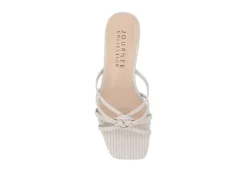 Journee Collection Womens Blayke Wedge Slip On Sandal - Beige -Rack Room Footwear Sales US 01 203696 05