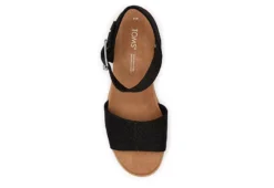 Toms Womens Diana Wedge Sandal - Black 10 Toms Womens Diana Wedge Sandal - Black -Rack Room Footwear Sales US 01 203716 03