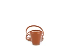 Journee Collection Womens Takarah Low Wedge Sandal - Brown -Rack Room Footwear Sales US 01 203885 04