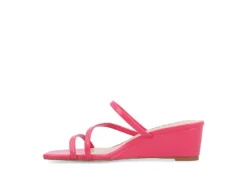 Journee Collection Womens Takarah Wedge Slip On Sandal - Pink -Rack Room Footwear Sales US 01 203887 03