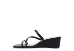 Journee Collection Womens Takarah Wedge Slip On Sandal - Black -Rack Room Footwear Sales US 01 203888 03