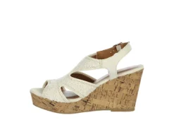 Jellypop Womens Lisbon Wedge Sandal - Natural -Rack Room Footwear Sales US 01 203922 03