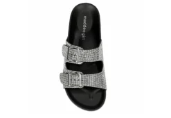 Madden Girl Womens Teddy Footbed Slide Sandal - Black -Rack Room Footwear Sales US 01 250030 05