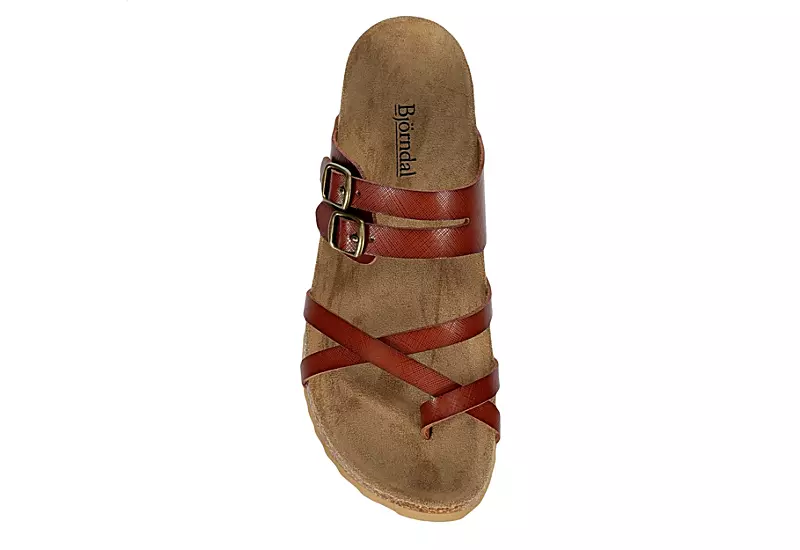 Bjorndal Womens Sami Footbed Sandal - Cognac 6 Bjorndal Womens Sami Footbed Sandal - Cognac - Image 6