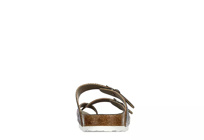 Madden Girl Womens Brycee Footbed Sandal - Med Metallic 5 Madden Girl Womens Brycee Footbed Sandal - Med Metallic - Image 5