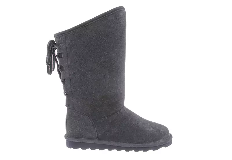 Bearpaw Womens Phylly Fur Boot - Dark Grey 2 Bearpaw Womens Phylly Fur Boot - Dark Grey - Image 2