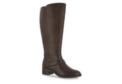 Easy Street Womens Jewel Wide Calf Tall Boot - Brown