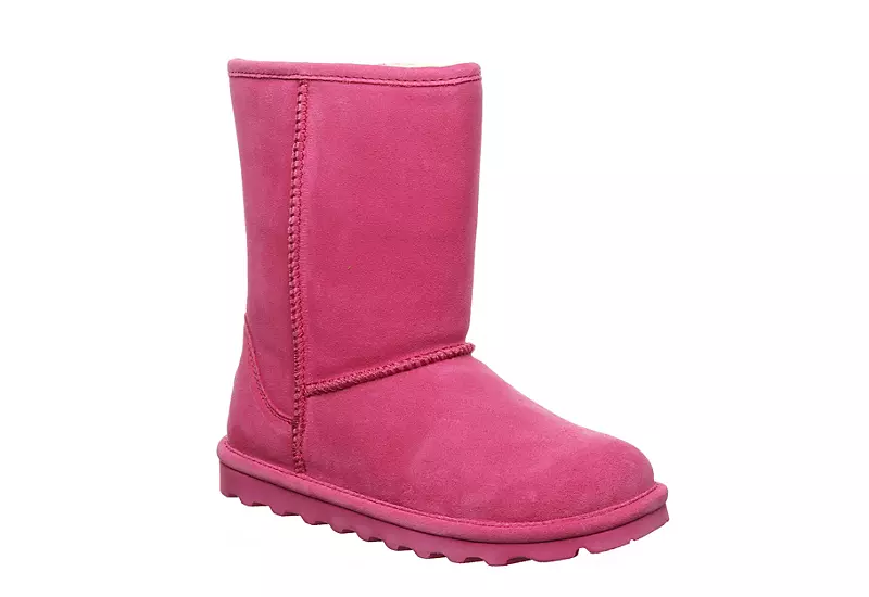 Bearpaw Womens Elle Short Fur Boot - Pink 1 Bearpaw Womens Elle Short Fur Boot - Pink
