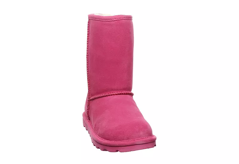 Bearpaw Womens Elle Short Fur Boot - Pink 3 Bearpaw Womens Elle Short Fur Boot - Pink - Image 3