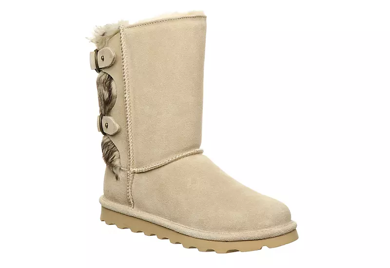 Bearpaw Womens Eloise Fur Boot - Off White 1 Bearpaw Womens Eloise Fur Boot - Off White