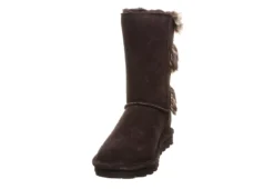 Bearpaw Womens Eloise Wide Calf Fur Boot - Chocolate -Rack Room Footwear Sales US 01 300746 02