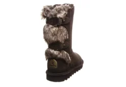 Bearpaw Womens Eloise Wide Calf Fur Boot - Chocolate -Rack Room Footwear Sales US 01 300746 04