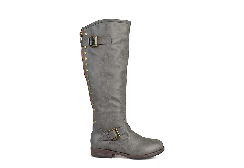 Journee Collection Womens Spokane Extra Wide Calf Tall Boot - Dark Grey 2 Journee Collection Womens Spokane Extra Wide Calf Tall Boot - Dark Grey - Image 2