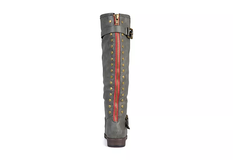 Journee Collection Womens Spokane Extra Wide Calf Tall Boot - Dark Grey 5 Journee Collection Womens Spokane Extra Wide Calf Tall Boot - Dark Grey - Image 5