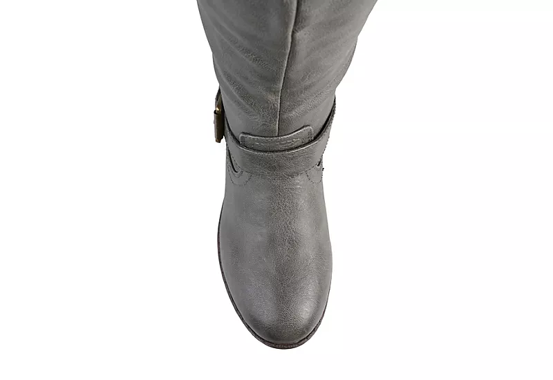 Journee Collection Womens Spokane Extra Wide Calf Tall Boot - Dark Grey 6 Journee Collection Womens Spokane Extra Wide Calf Tall Boot - Dark Grey - Image 6