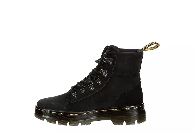 Dr. Martens Dr.martens Womens Combs Suede Combat Boot - Black 4 Dr. Martens Dr.martens Womens Combs Suede Combat Boot - Black - Image 4