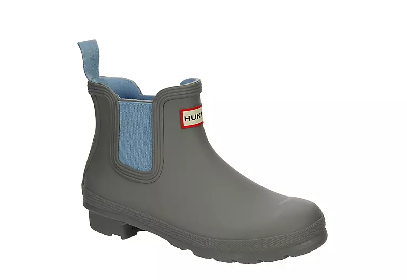 Hunter Boots Llc Womens Original Chelsea Rain Boot - Grey 1 Hunter Boots Llc Womens Original Chelsea Rain Boot - Grey