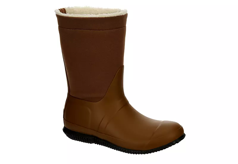 Hunter Boots Llc Womens Original Roll Top Sherpa Rain Boot - Tan 1 Hunter Boots Llc Womens Original Roll Top Sherpa Rain Boot - Tan