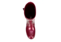 Hunter Boots Llc Womens Original Short Nebula Rain Boot - Burgundy -Rack Room Footwear Sales US 01 302449 05