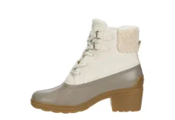 Sperry Womens Syren Gulf Heel Teddy Duck Boot - Taupe -Rack Room Footwear Sales US 01 302510 03