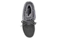 Skechers Womens Skipper Wave Cozy Queen Lace-up Fur Boot - Dark Grey -Rack Room Footwear Sales US 01 302635 03