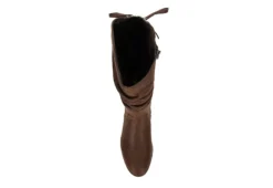 Xappeal Womens Cheyenne Wide Calf Tall Boot - Brown -Rack Room Footwear Sales US 01 302740 05