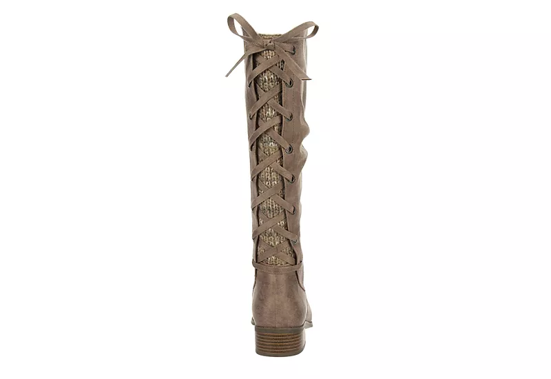 Xappeal Womens Cheyenne Wide Calf Tall Boot - Taupe 5 Xappeal Womens Cheyenne Wide Calf Tall Boot - Taupe - Image 5