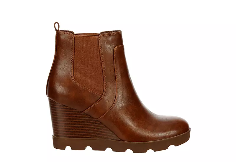 Xappeal Womens Elise Wedge Boot - Cognac 2 Xappeal Womens Elise Wedge Boot - Cognac - Image 2
