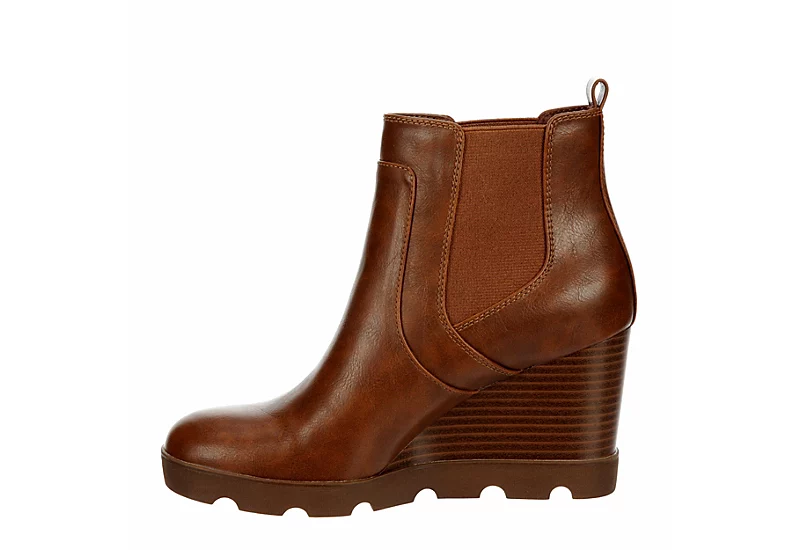 Xappeal Womens Elise Wedge Boot - Cognac 4 Xappeal Womens Elise Wedge Boot - Cognac - Image 4