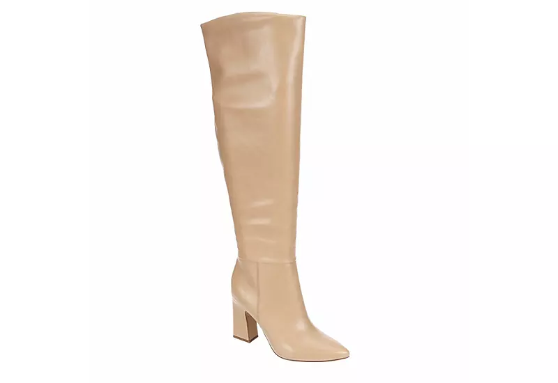 Michael By Michael Shannon Womens Camille Wide Calf Over The Knee Boot - Latte 1 Michael By Michael Shannon Womens Camille Wide Calf Over The Knee Boot - Latte