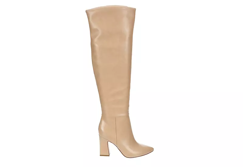 Michael By Michael Shannon Womens Camille Wide Calf Over The Knee Boot - Latte 2 Michael By Michael Shannon Womens Camille Wide Calf Over The Knee Boot - Latte - Image 2
