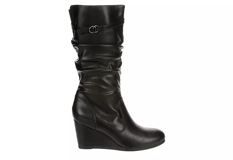 Lauren Blakwell Womens Johanna Wedge Boot - Black 2 Lauren Blakwell Womens Johanna Wedge Boot - Black - Image 2