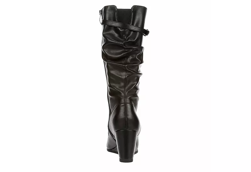 Lauren Blakwell Womens Johanna Wide Calf Wedge Boot - Black 5 Lauren Blakwell Womens Johanna Wide Calf Wedge Boot - Black - Image 5