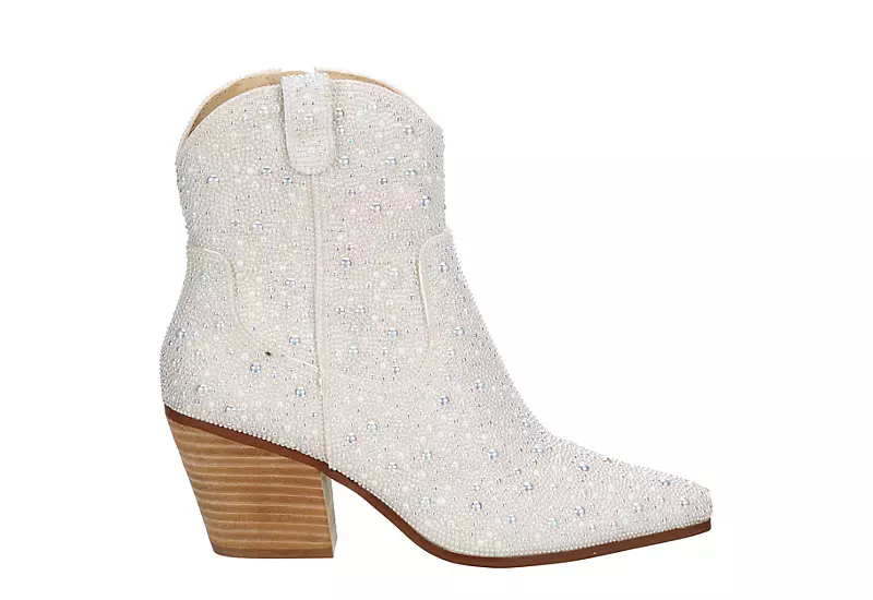 Betsey Johnson Womens Diva Western Boot - White 2 Betsey Johnson Womens Diva Western Boot - White - Image 2