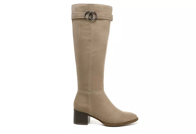 Lifestride Womens Daring Wide Calf Tall Boot - Med Natural 2 Lifestride Womens Daring Wide Calf Tall Boot - Med Natural - Image 2