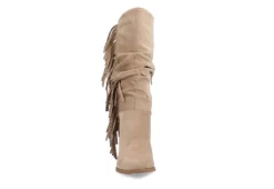 Journee Collection Womens Hartly Fringed Wide Calf Dress Boot - Taupe -Rack Room Footwear Sales US 01 303178 02