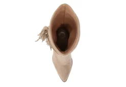 Journee Collection Womens Hartly Fringed Wide Calf Dress Boot - Taupe -Rack Room Footwear Sales US 01 303178 05