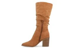 Journee Collection Womens Hartly Fringed Wide Calf Dress Boot - Tan -Rack Room Footwear Sales US 01 303180 03