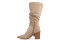 Journee Collection Womens Hartly Fringed Extra Wide Calf Dress Boot - Taupe -Rack Room Footwear Sales US 01 303183 03