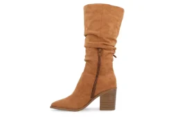 Journee Collection Womens Hartly Fringed Extra Wide Calf Dress Boot - Tan -Rack Room Footwear Sales US 01 303185 03
