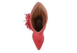Journee Collection Womens Hartly Fringed Extra Wide Calf Dress Boot - Red -Rack Room Footwear Sales US 01 303199 05